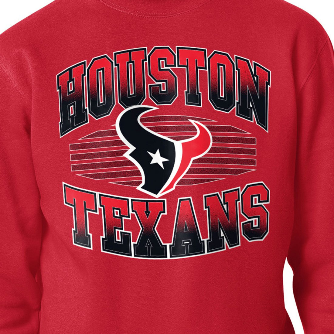 Houston Texans Starter Team Grit Graphic Fleece Pullover Sweatshirt Red | NFL
