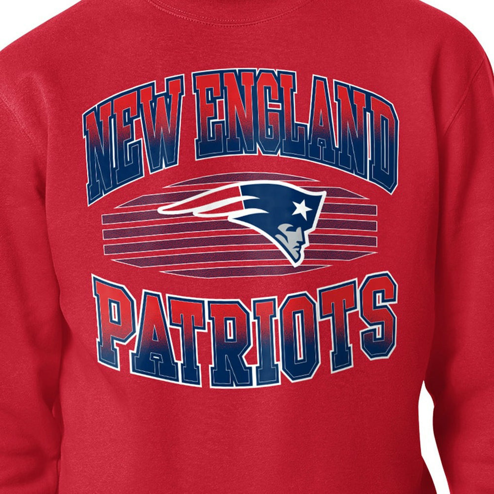 New England Patriots Starter Team Grit Graphic Fleece Pullover Sweatshirt Red | NFL