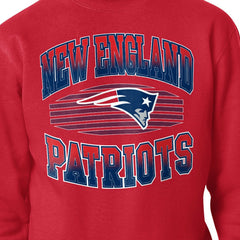 New England Patriots Starter Team Grit Graphic Fleece Pullover Sweatshirt Red | NFL