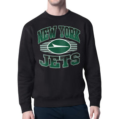 New York Jets Starter Team Grit Graphic Fleece Pullover Sweatshirt Black | NFL