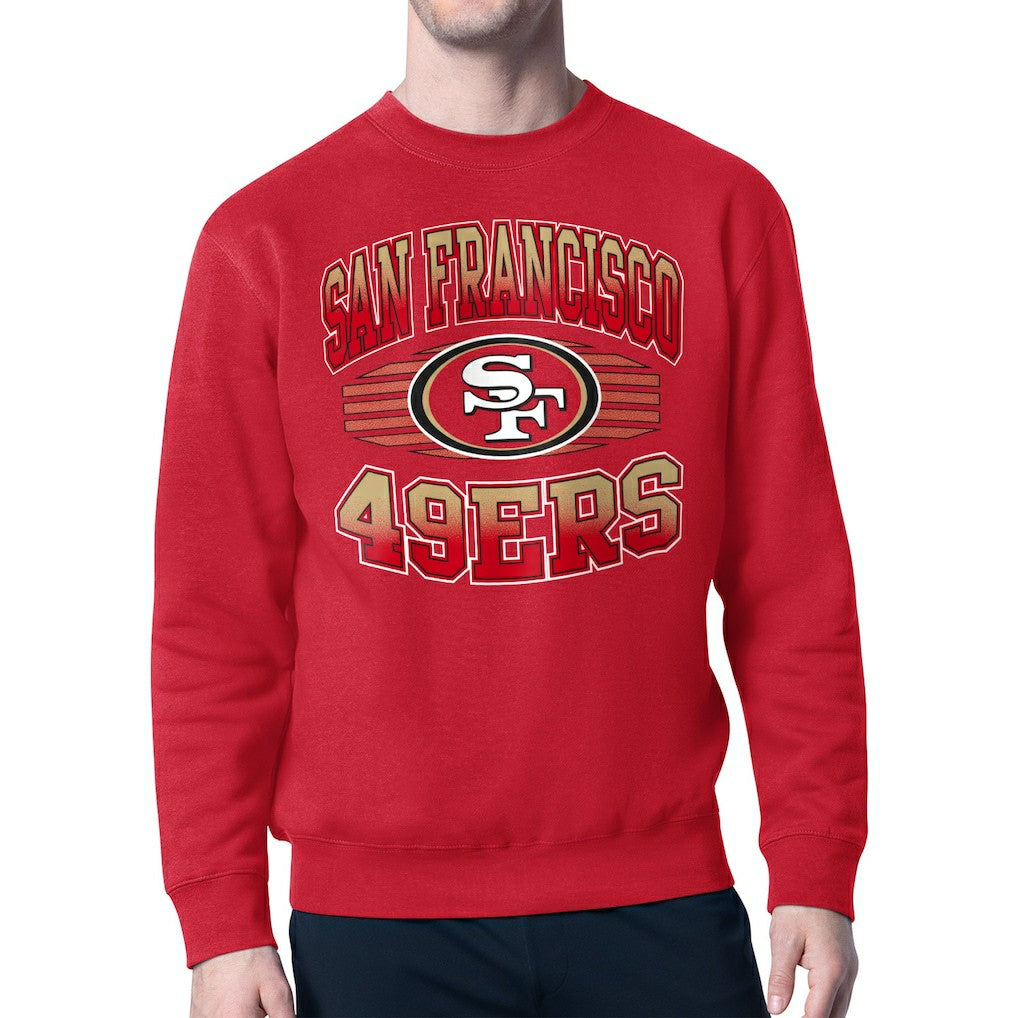 San Francisco 49ers Starter Team Grit Graphic Fleece Pullover Sweatshirt Scarlet | NFL