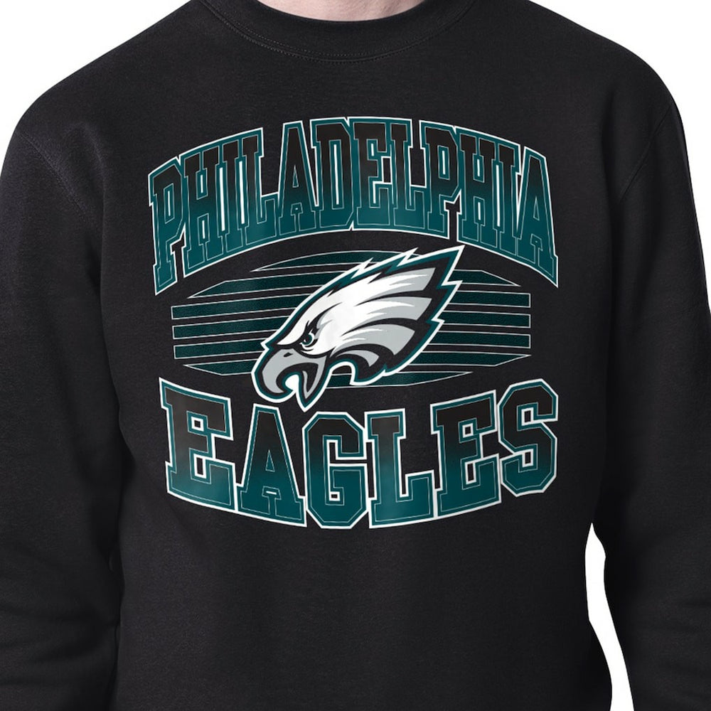 Philadelphia Eagles Starter Team Grit Graphic Fleece Pullover Sweatshirt Black | NFL