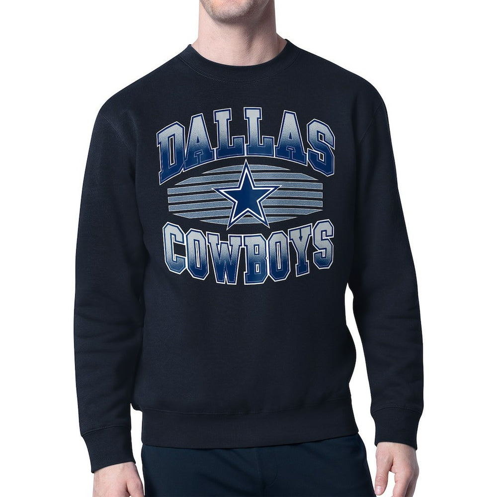 Dallas Cowboys Starter Team Grit Graphic Fleece Pullover Sweatshirt Navy | NFL