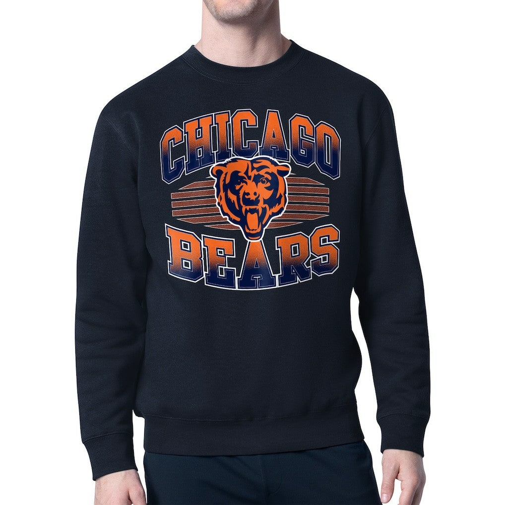 Chicago Bears Starter Team Grit Graphic Fleece Pullover Sweatshirt Navy | NFL