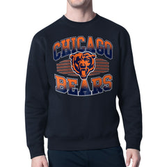 Chicago Bears Starter Team Grit Graphic Fleece Pullover Sweatshirt Navy | NFL