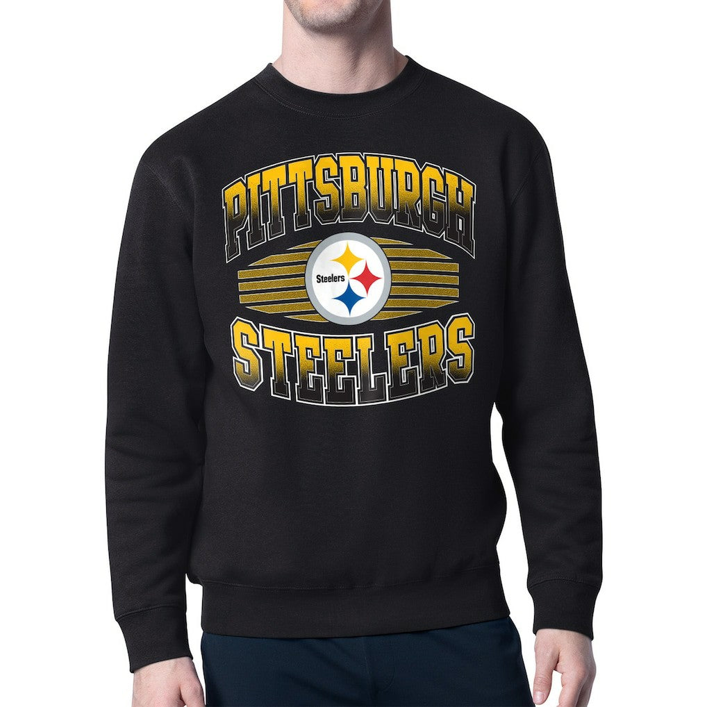 Pittsburgh Steelers Starter Team Grit Graphic Fleece Pullover Sweatshirt Black | NFL