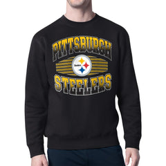 Pittsburgh Steelers Starter Team Grit Graphic Fleece Pullover Sweatshirt Black | NFL