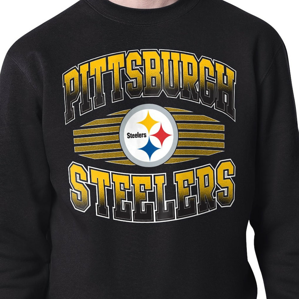 Pittsburgh Steelers Starter Team Grit Graphic Fleece Pullover Sweatshirt Black | NFL