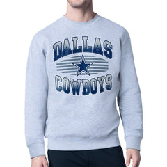 Dallas Cowboys Starter Team Grit Graphic Fleece Pullover Sweatshirt Heather Gray | NFL