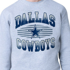 Dallas Cowboys Starter Team Grit Graphic Fleece Pullover Sweatshirt Heather Gray | NFL