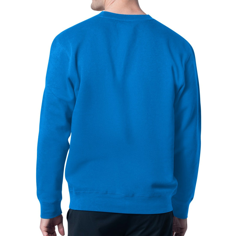 Detroit Lions Starter Team Grit Graphic Fleece Pullover Sweatshirt Blue | NFL