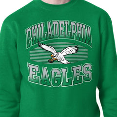 Philadelphia Eagles Starter Team Grit Graphic Fleece Pullover Sweatshirt Kelly Green | NFL