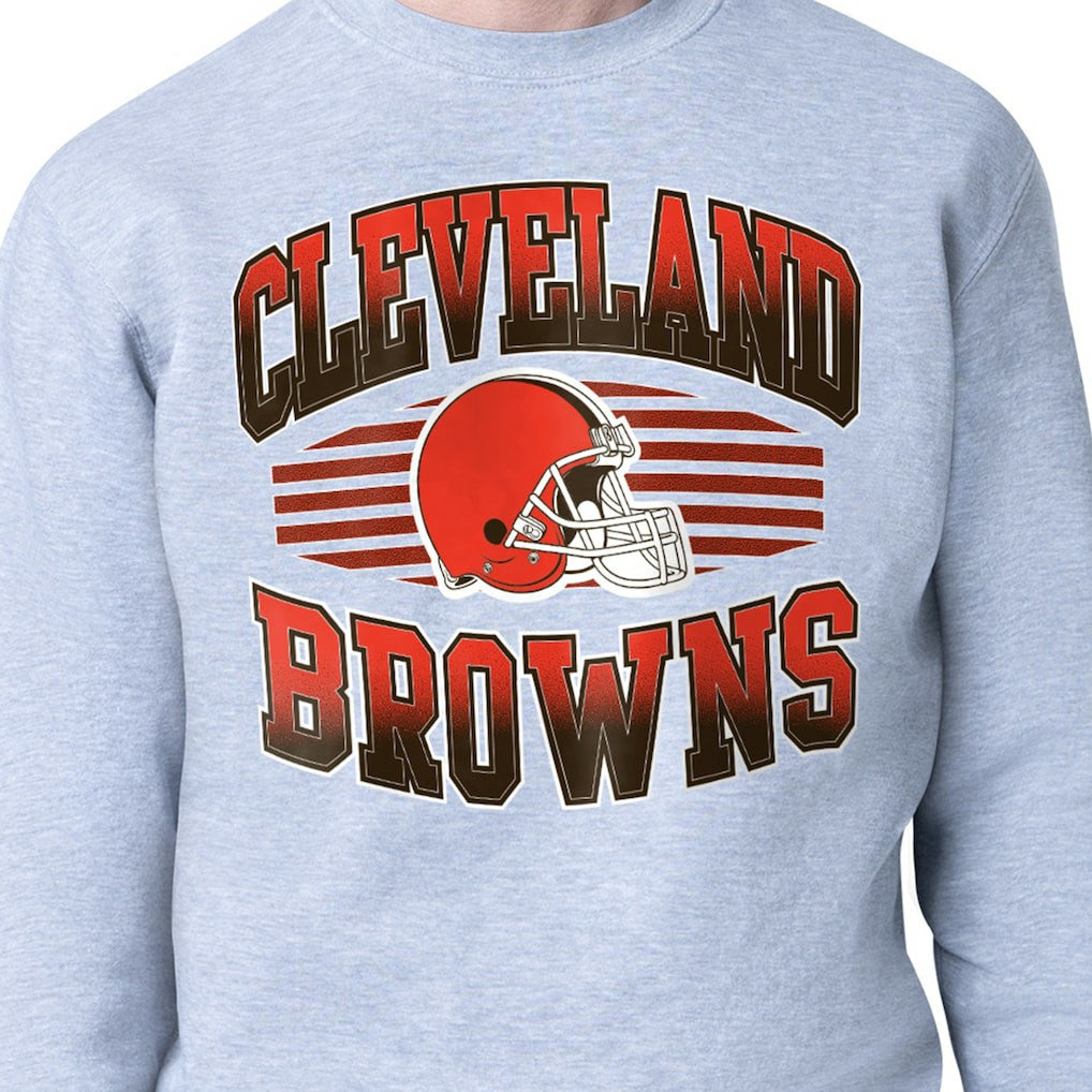 Cleveland Browns Starter Team Grit Graphic Fleece Pullover Sweatshirt Heather Gray | NFL