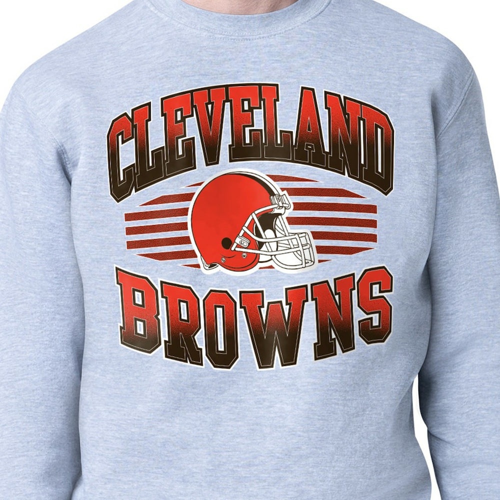 Cleveland Browns Starter Team Grit Graphic Fleece Pullover Sweatshirt Heather Gray | NFL
