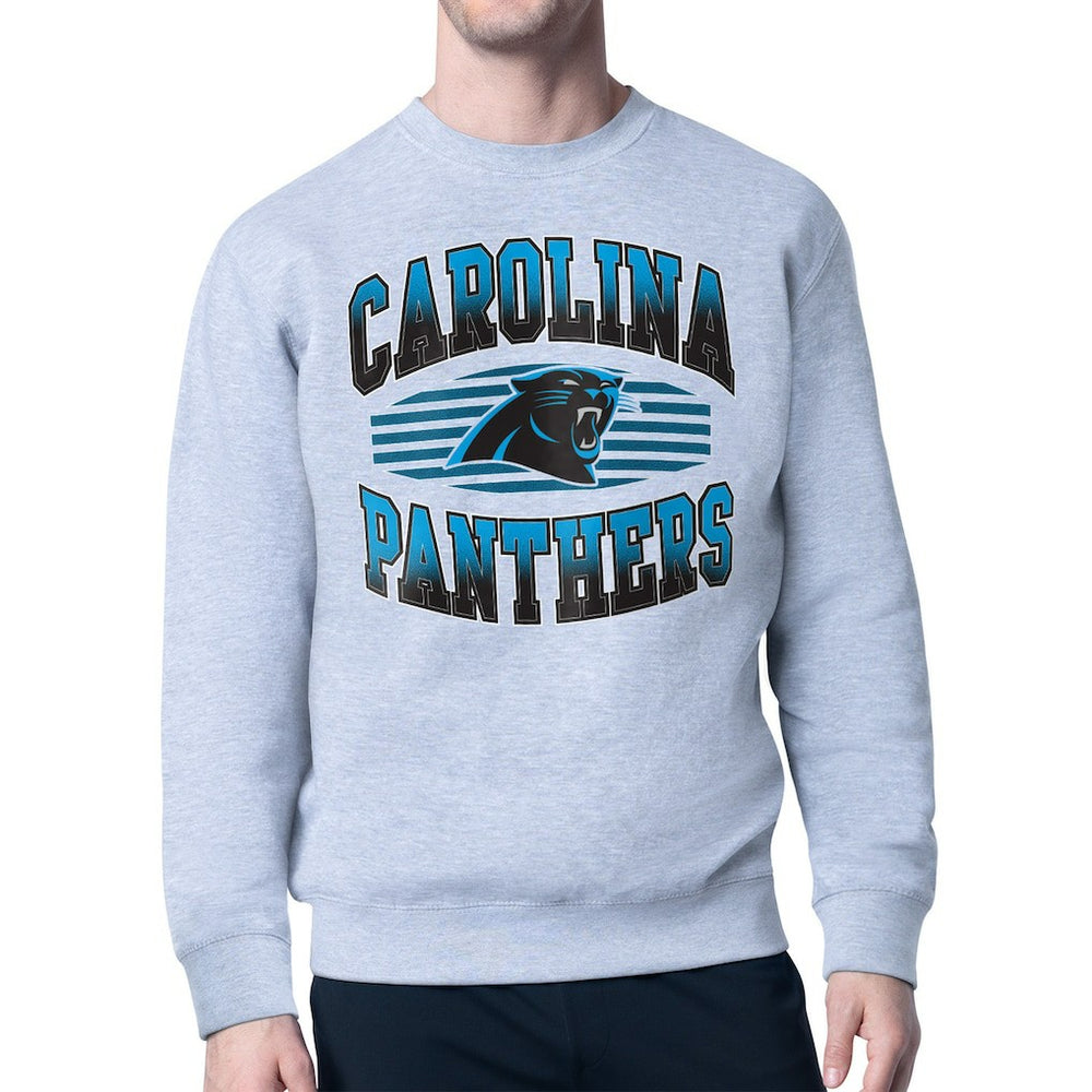 Carolina Panthers Starter Team Grit Graphic Fleece Pullover Sweatshirt Heather Gray | NFL