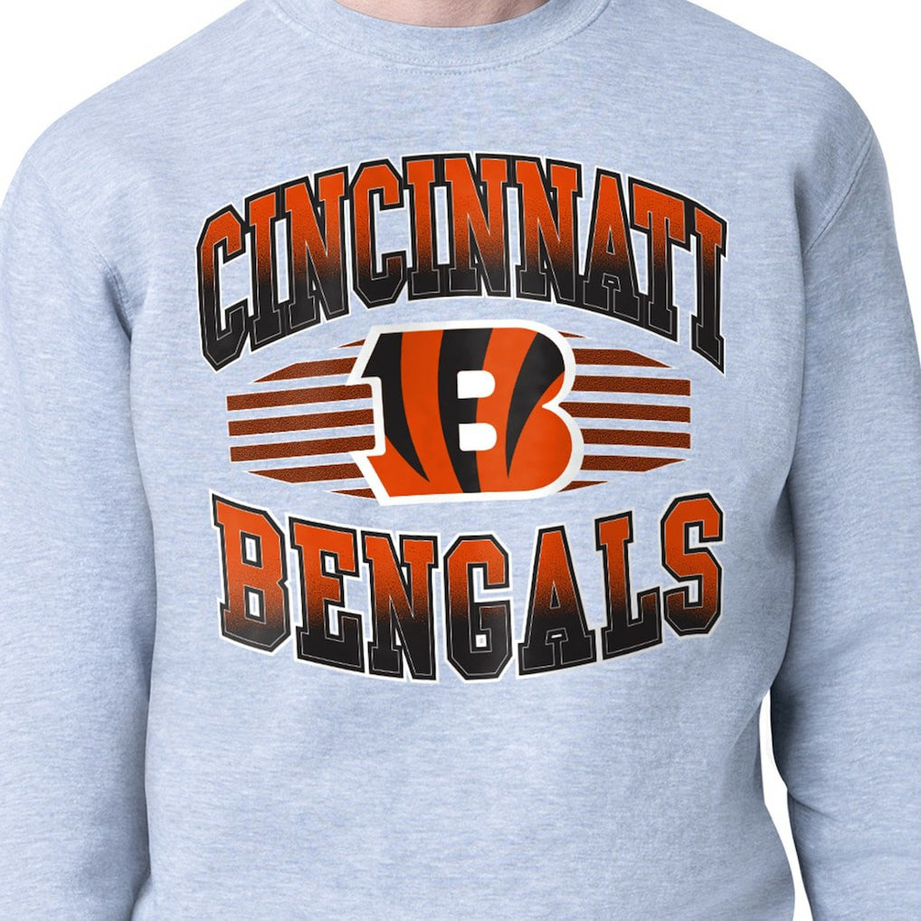 Cincinnati Bengals Starter Team Grit Graphic Fleece Pullover Sweatshirt Heather Gray | NFL