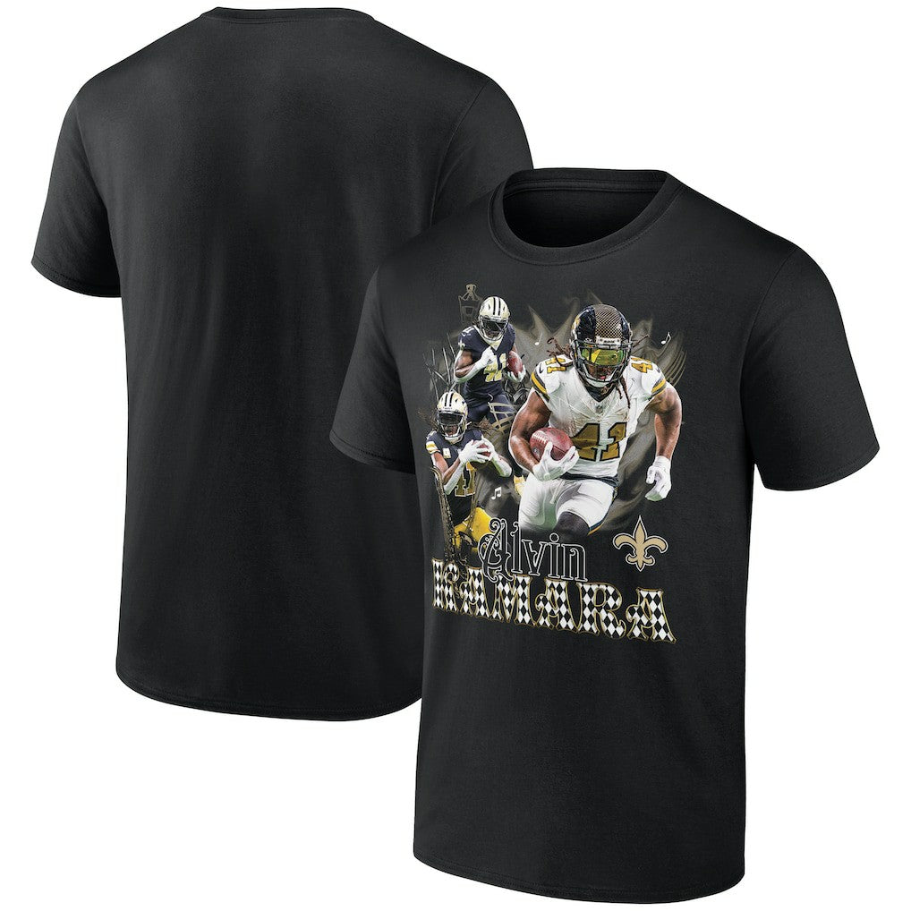 Alvin Kamara New Orleans Saints Notorious Graphic T-Shirt Black | NFL