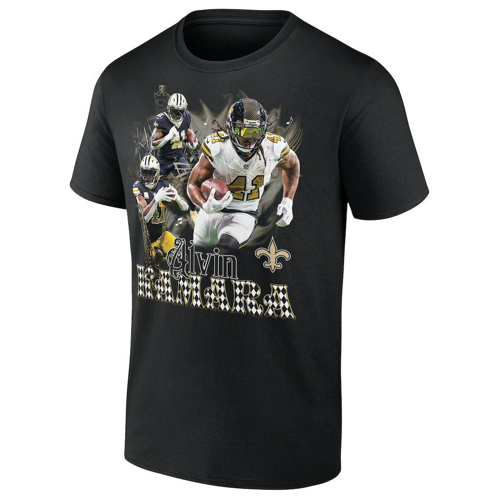 Alvin Kamara New Orleans Saints Notorious Graphic T-Shirt Black | NFL