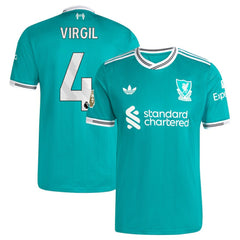 Virgil van Dijk Liverpool 2025/26 Third Player Jersey Green | Adidas online
