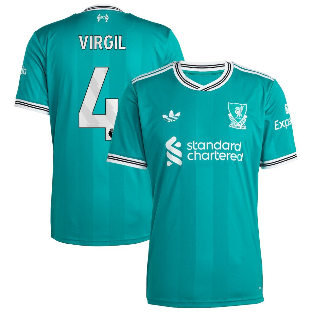 Virgil van Dijk Liverpool 2025/26 Third Replica Player Jersey Green | Adidas Online