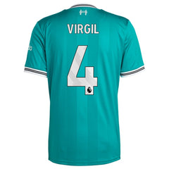 Virgil van Dijk Liverpool 2025/26 Third Replica Player Jersey Green | Adidas Online