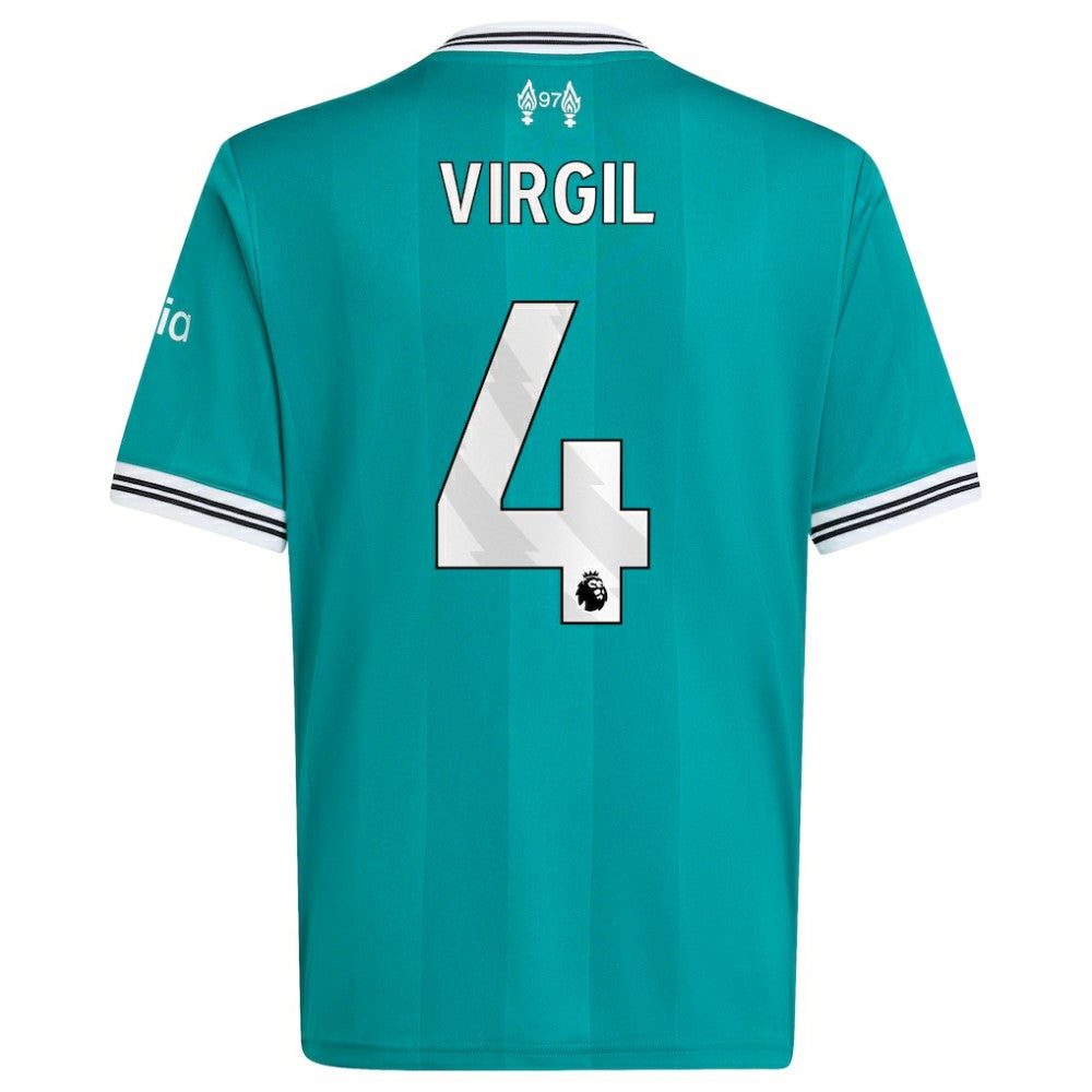 Virgil van Dijk Liverpool Youth 2025/26 Third Replica Player Jersey Green | Adidas Online