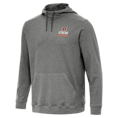 Cincinnati Bengals Antigua Streak Cloud Pullover Hoodie Heather Black | NFL