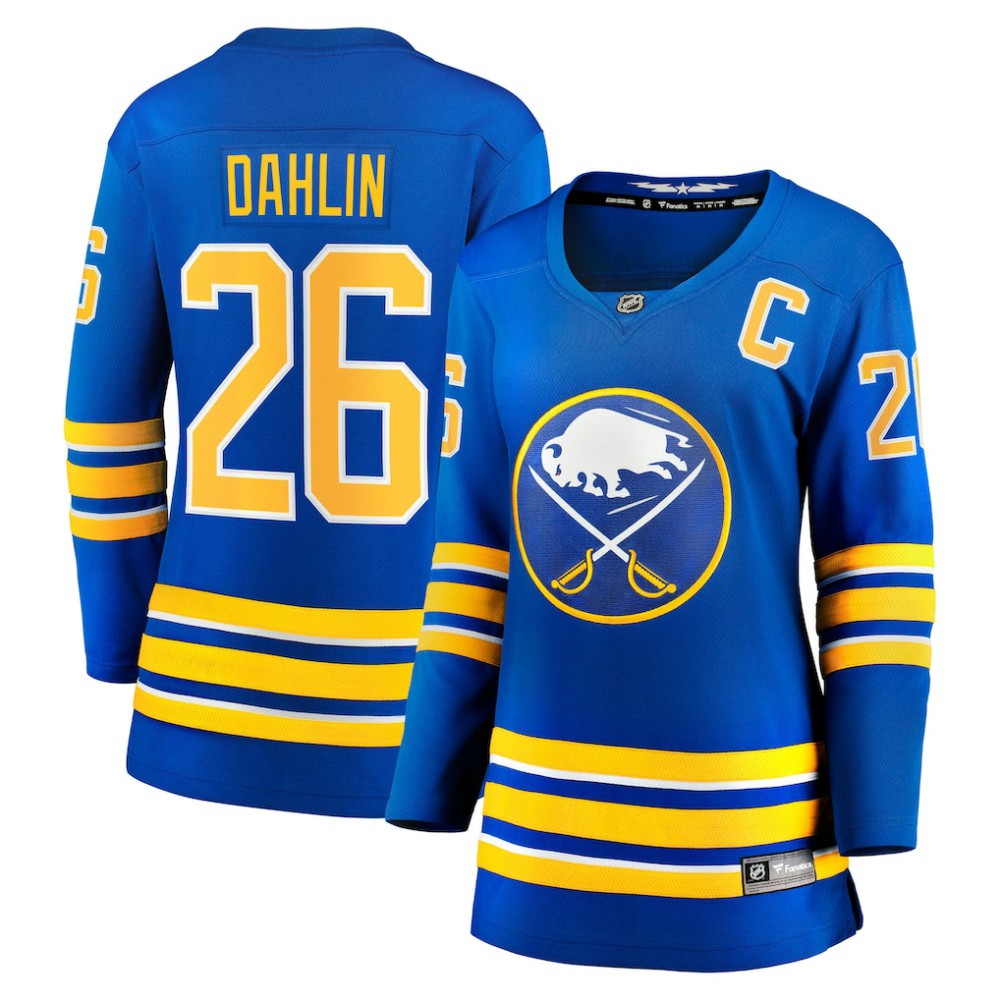 Rasmus Dahlin Buffalo Sabres Fanatics Women's Home Captain Patch Breakaway Jersey - Royal - NHL