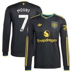 Mason Mount Manchester United 2025/26 Third Long Sleeve Player Jersey Black | Adidas discount