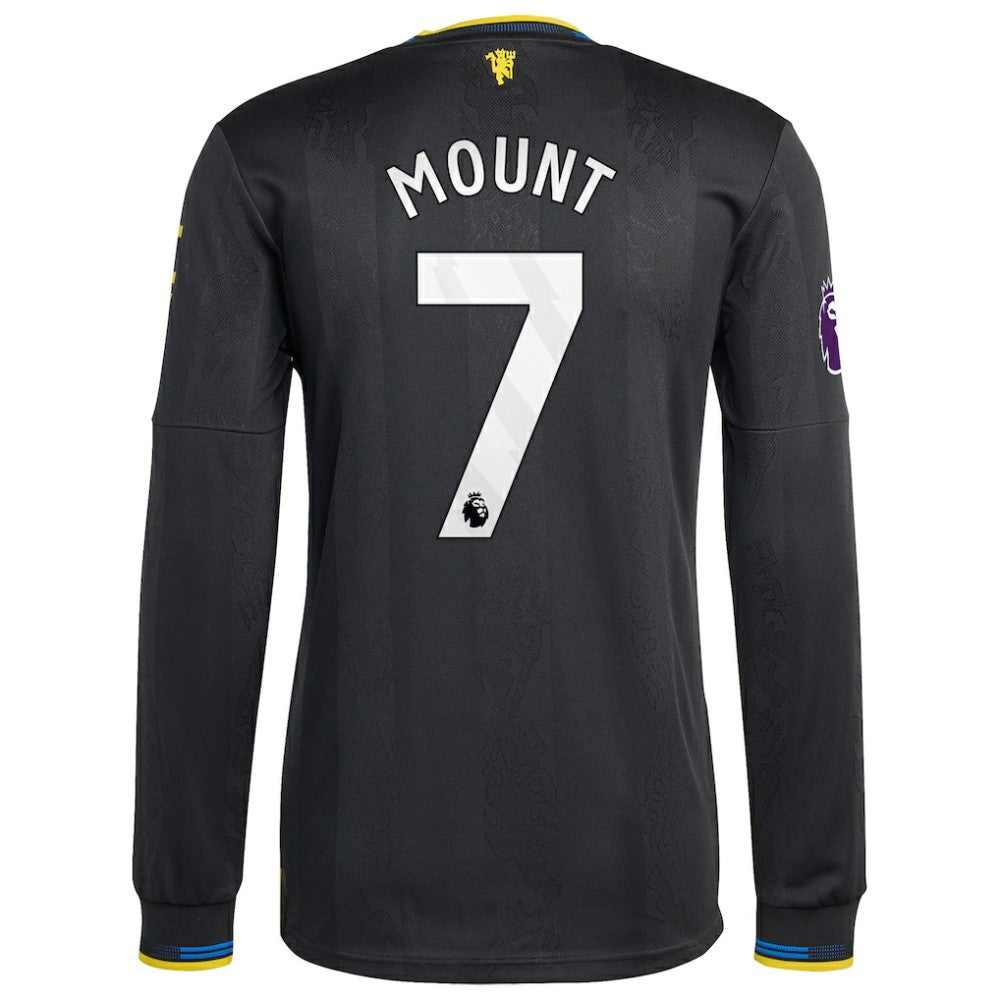 Mason Mount Manchester United 2025/26 Third Long Sleeve Player Jersey Black | Adidas discount