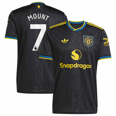 Mason Mount Manchester United 2025/26 Third Replica Player Jersey Black | Adidas Sale