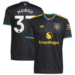 Kobbie Mainoo Manchester United 2025/26 Third Replica Player Jersey Black | Adidas