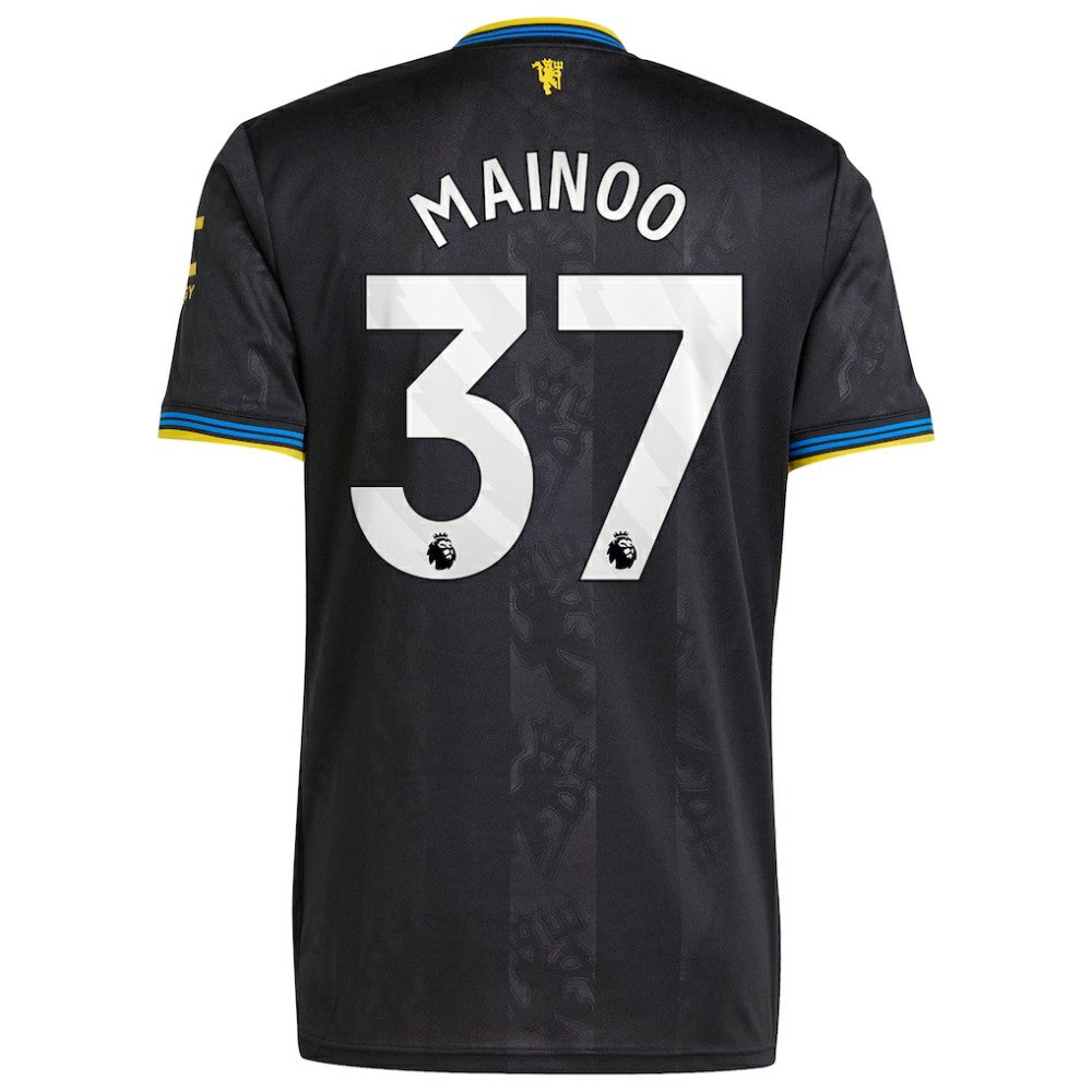 Kobbie Mainoo Manchester United 2025/26 Third Replica Player Jersey Black | Adidas