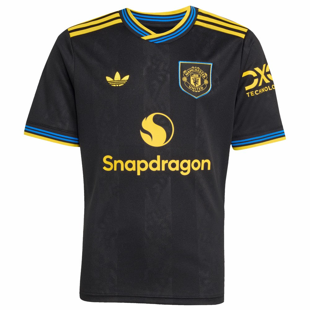 Bruno Fernandes Manchester United Youth 2025/26 Third Replica Player Jersey Black | Adidas Sale
