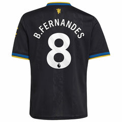 Bruno Fernandes Manchester United Youth 2025/26 Third Replica Player Jersey Black | Adidas Sale