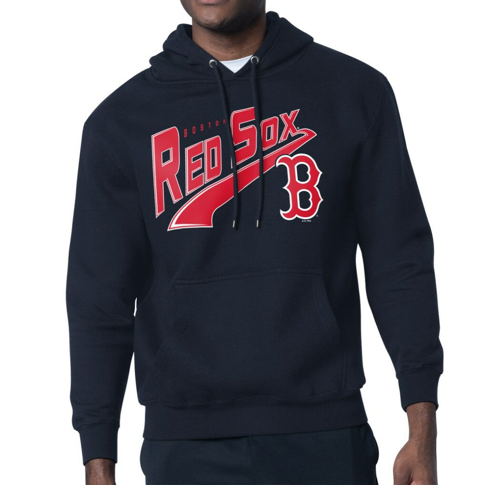 Boston Red Sox Starter Modern Tailsweep Fleece Tri-Blend Pullover Hoodie - MLB