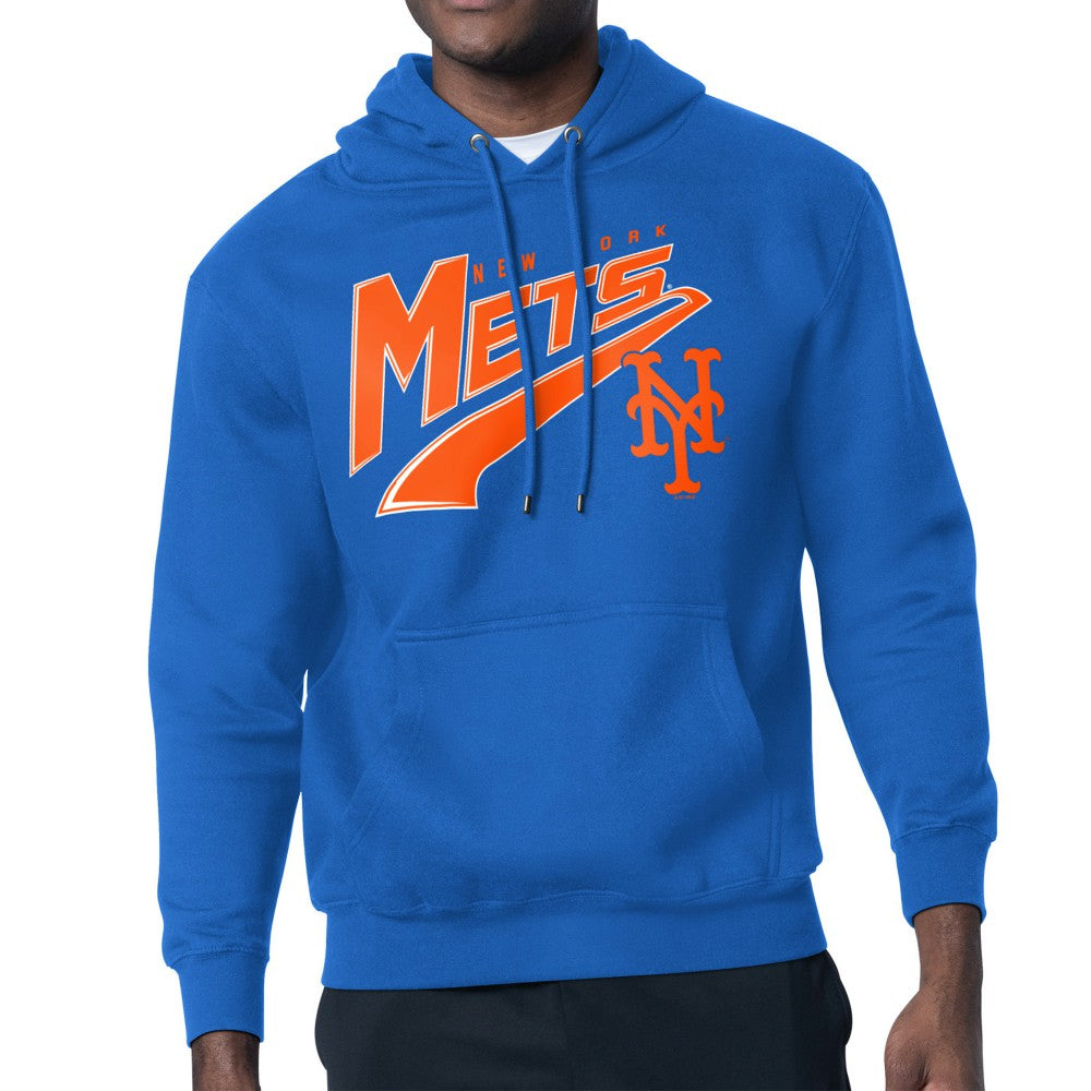 New York Mets Starter Modern Tailsweep Fleece Tri-Blend Pullover Hoodie - MLB