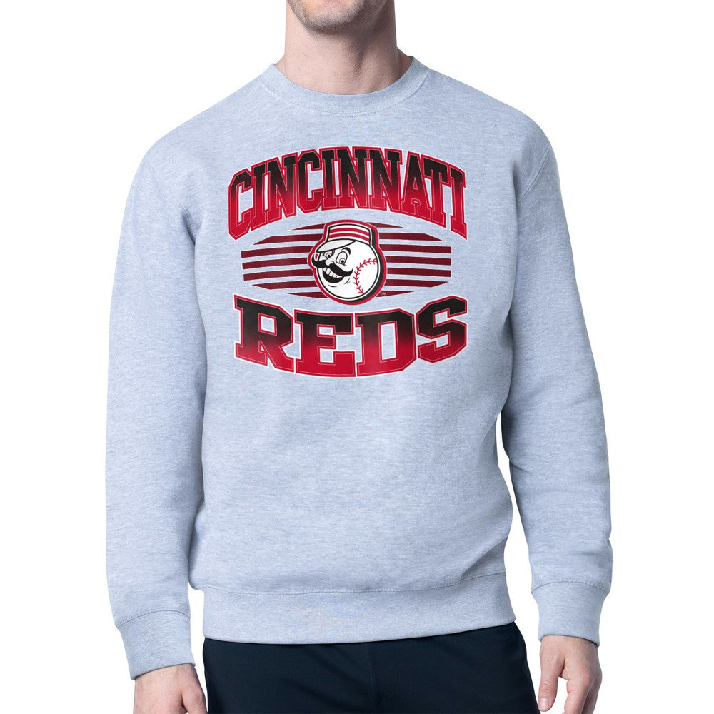 Cincinnati Reds Starter Team Grit Graphic Fleece Pullover Sweatshirt - MLB
