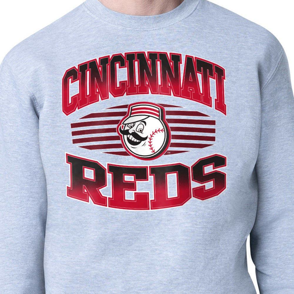 Cincinnati Reds Starter Team Grit Graphic Fleece Pullover Sweatshirt - MLB