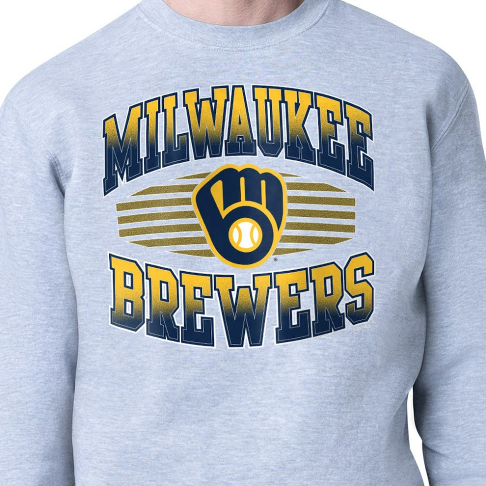 Milwaukee Brewers Starter Team Grit Graphic Fleece Pullover Sweatshirt - MLB