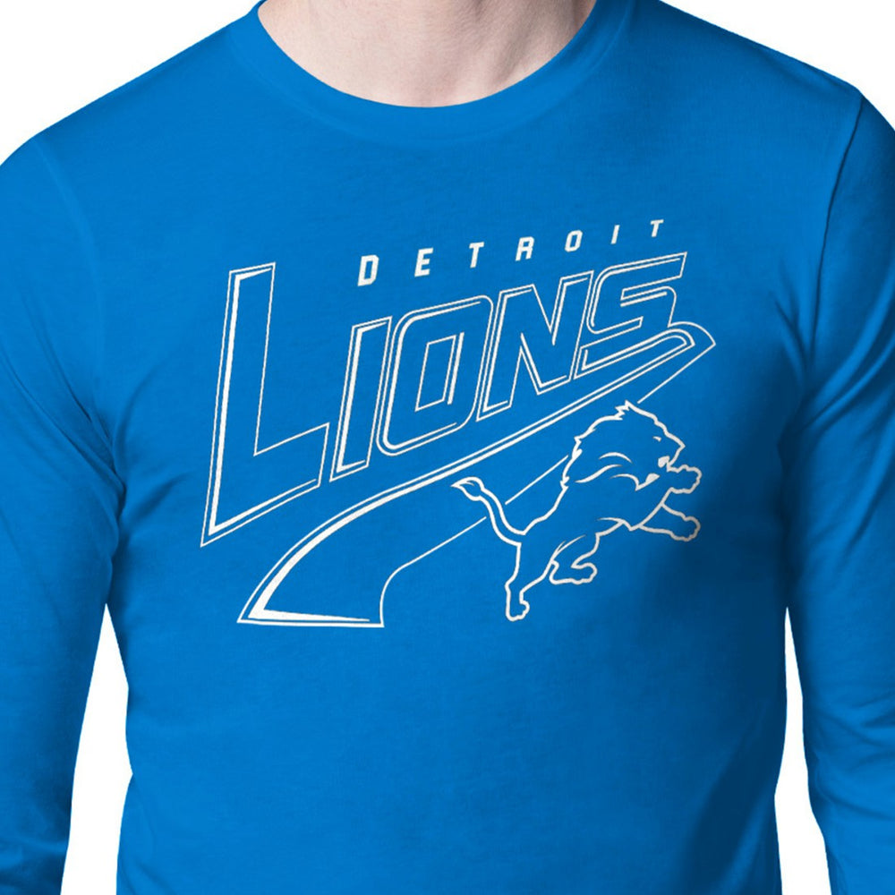 Detroit Lions Starter Modern Tailsweep Graphic Long Sleeve T-Shirt Blue | NFL