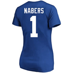 Malik Nabers New York Giants Women's Plus Size Name & Number T-Shirt Royal | Fanatics