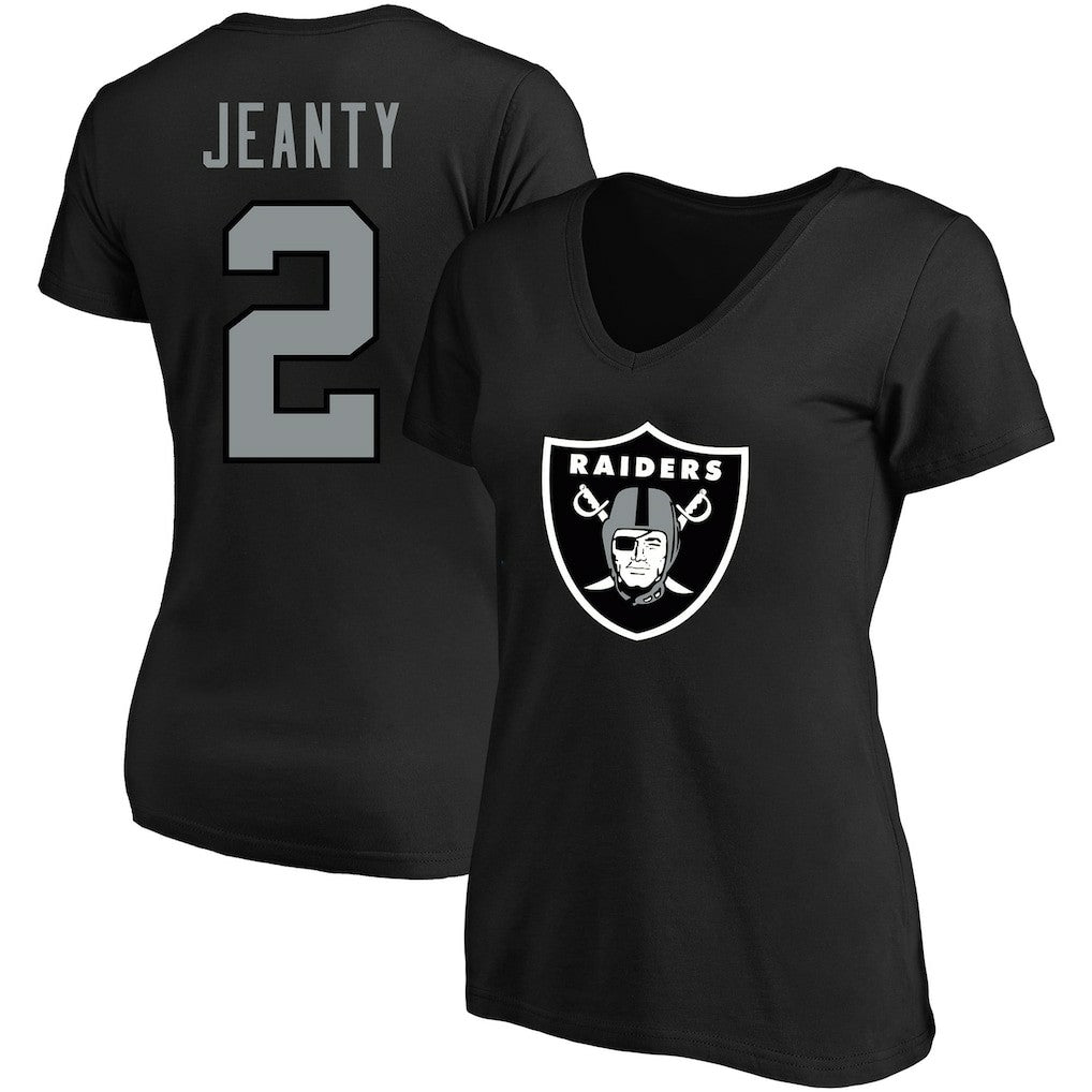 Ashton Jeanty Las Vegas Raiders Women's Plus Size Name & Number T-Shirt Black | Fanatics