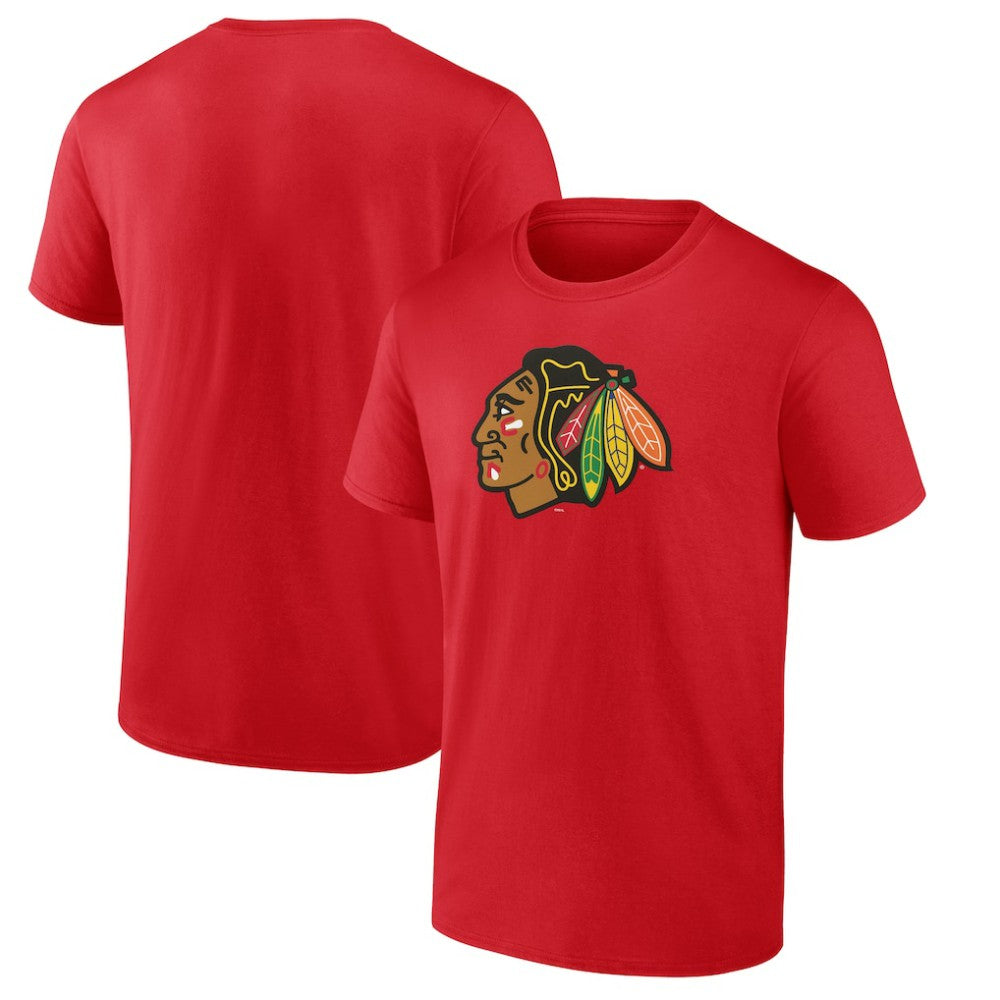 Chicago Blackhawks Primary Logo T-Shirt - Red - NHL
