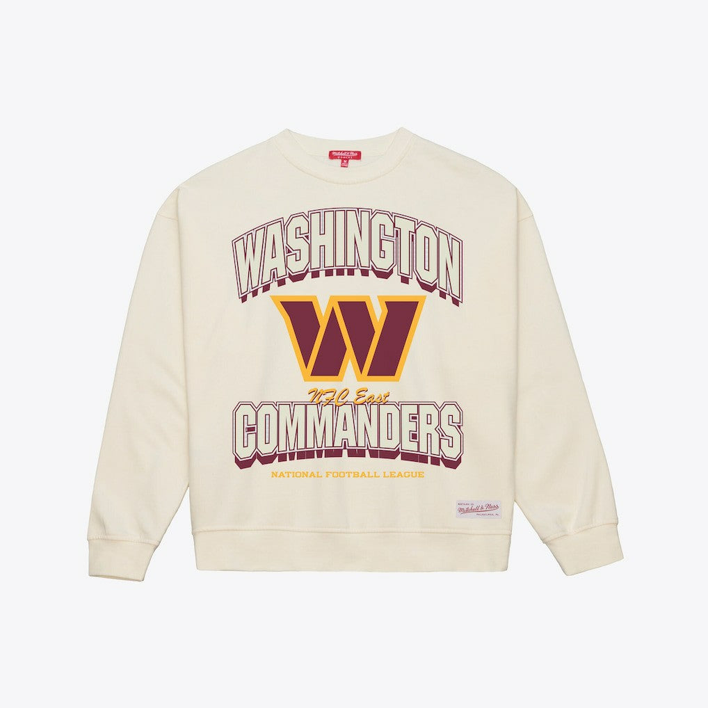 Washington Commanders Women's Tonal Arch Sweatshirt Cream | Mitchell & Ness