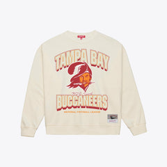 Tampa Bay Buccaneers Women's Tonal Arch Sweatshirt Cream | Mitchell & Ness