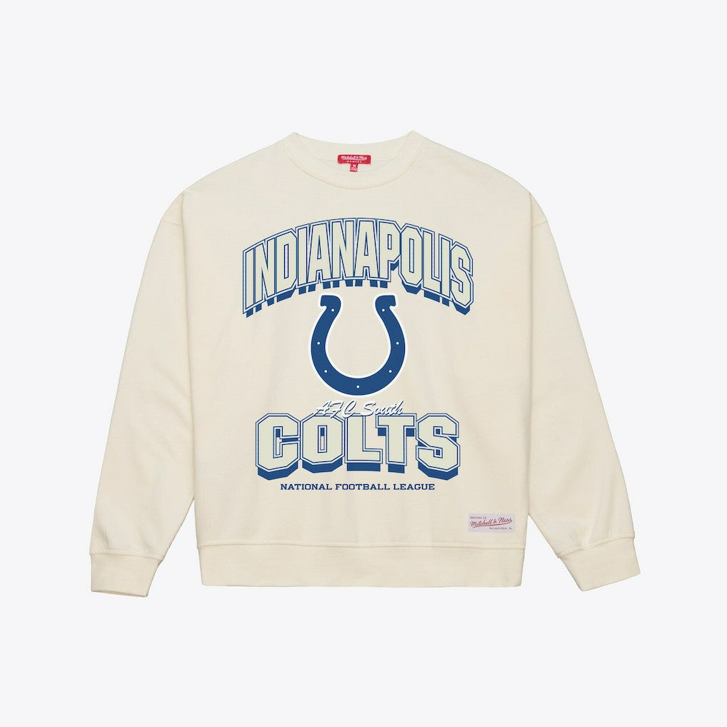 Indianapolis Colts Women's Tonal Arch Sweatshirt Cream | Mitchell & Ness