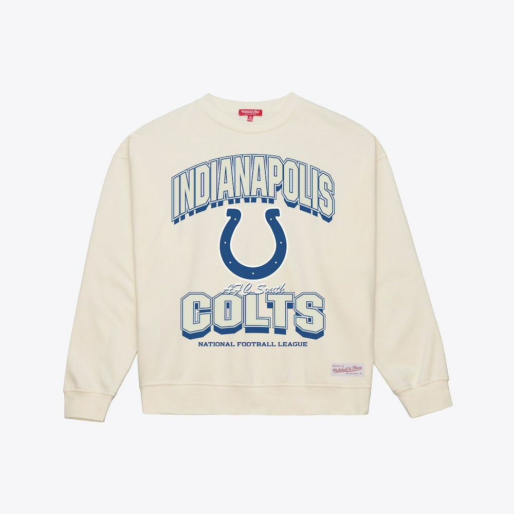 Indianapolis Colts Women's Tonal Arch Sweatshirt Cream | Mitchell & Ness