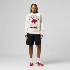 Buffalo Bills Women's Tonal Arch Sweatshirt Cream | Mitchell & Ness