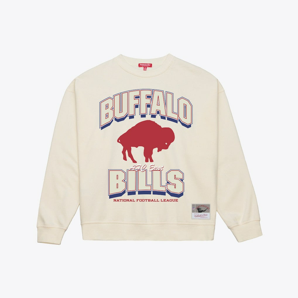 Buffalo Bills Women's Tonal Arch Sweatshirt Cream | Mitchell & Ness